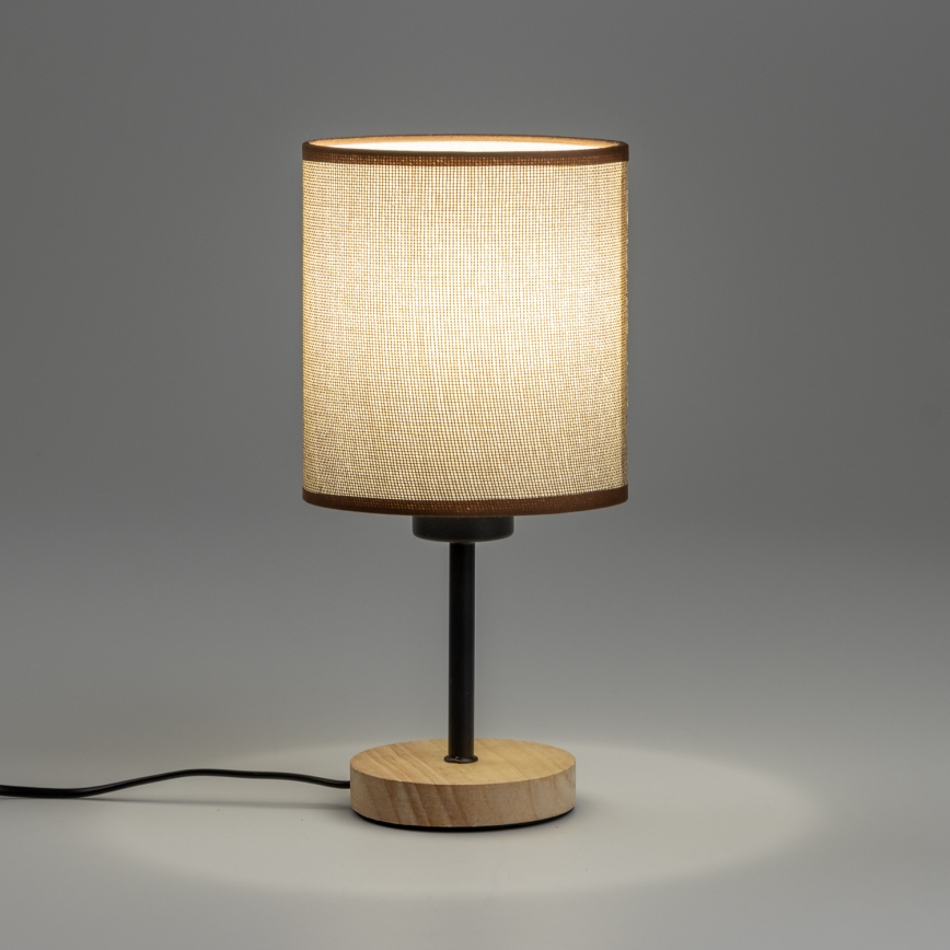 Brilagi - Bordlampe NUBILA WOOD 1xE27/25W/230V eg/brun