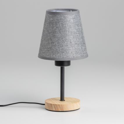 Brilagi - Bordlampe NUBILA WOOD 1xE27/25W/230V eg/grå
