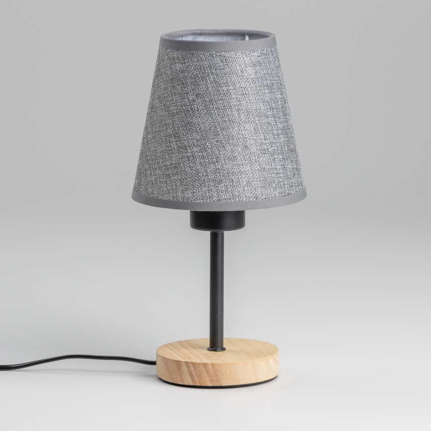 Brilagi - Bordlampe NUBILA WOOD 1xE27/25W/230V eg/grå