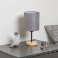 Brilagi - Bordlampe NUBILA WOOD 1xE27/25W/230V eg/grå