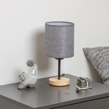 Brilagi - Bordlampe NUBILA WOOD 1xE27/25W/230V eg/grå