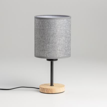 Brilagi - Bordlampe NUBILA WOOD 1xE27/25W/230V eg/grå