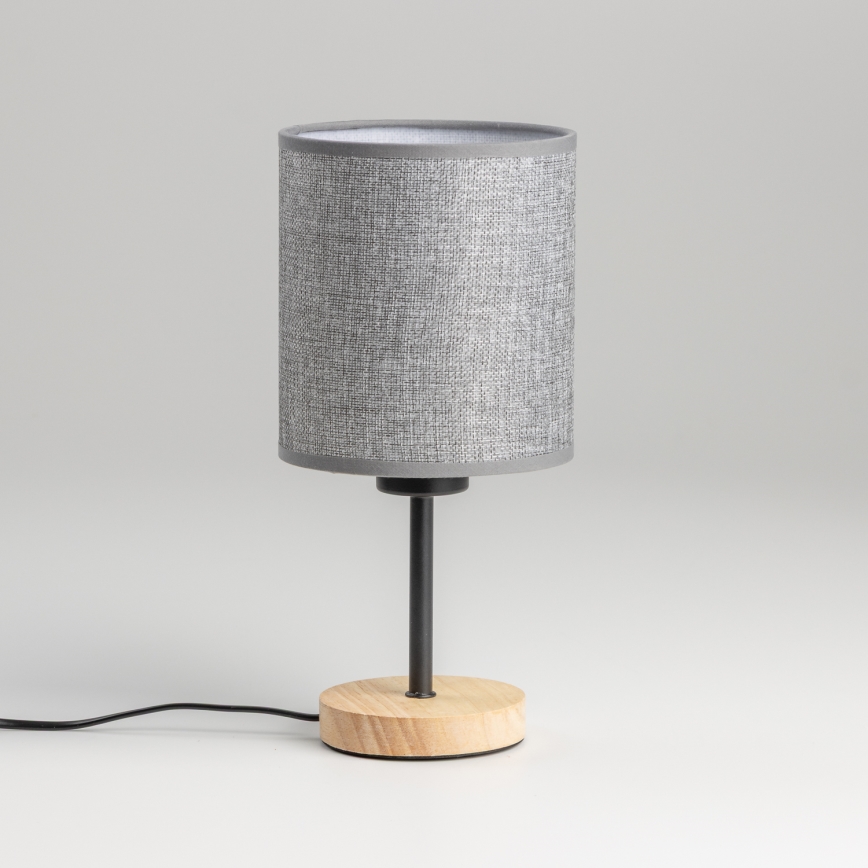 Brilagi - Bordlampe NUBILA WOOD 1xE27/25W/230V eg/grå