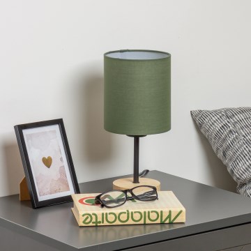 Brilagi - Bordlampe NUBILA WOOD 1xE27/25W/230V eg/grøn