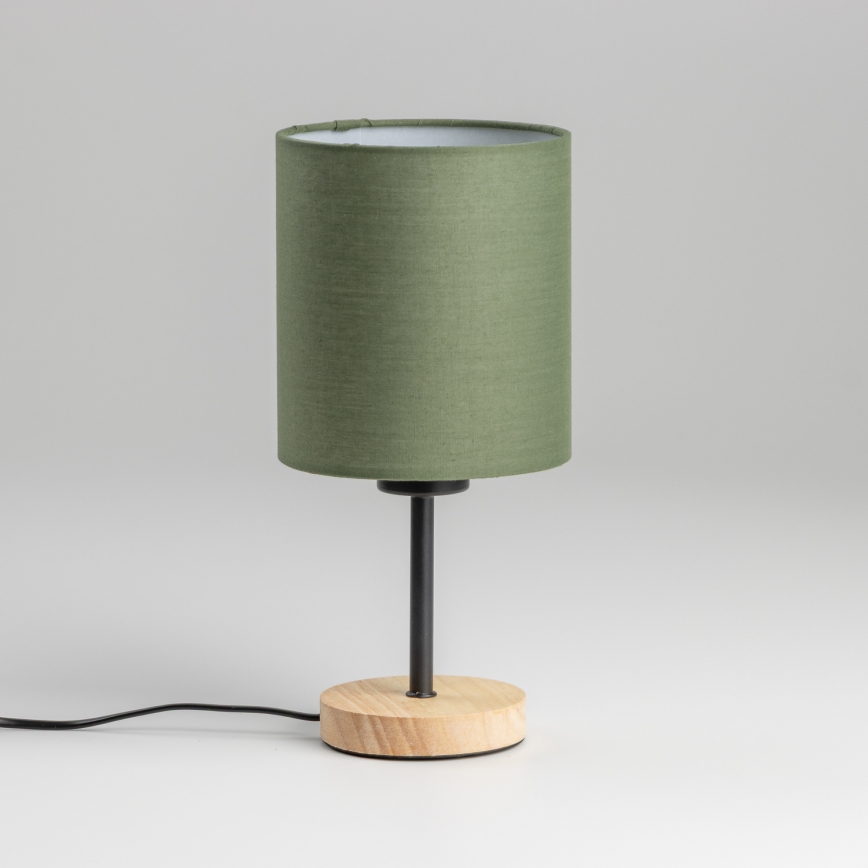 Brilagi - Bordlampe NUBILA WOOD 1xE27/25W/230V eg/grøn