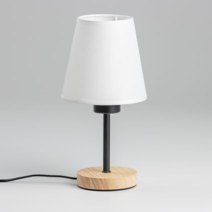 Brilagi - Bordlampe NUBILA WOOD 1xE27/25W/230V eg/hvid