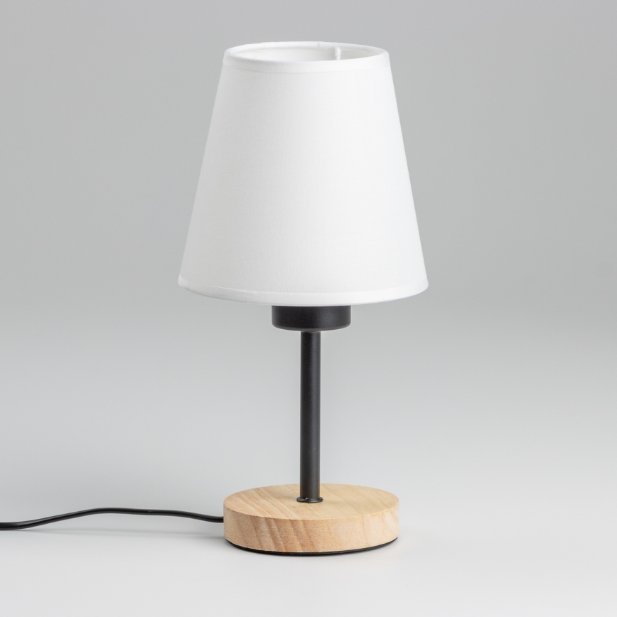 Brilagi - Bordlampe NUBILA WOOD 1xE27/25W/230V eg/hvid