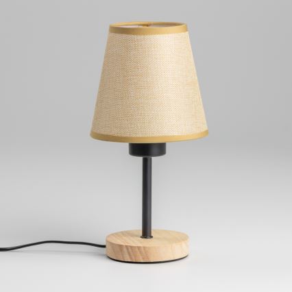 Brilagi - Bordlampe NUBILA WOOD 1xE27/25W/230V eg/lysebrun