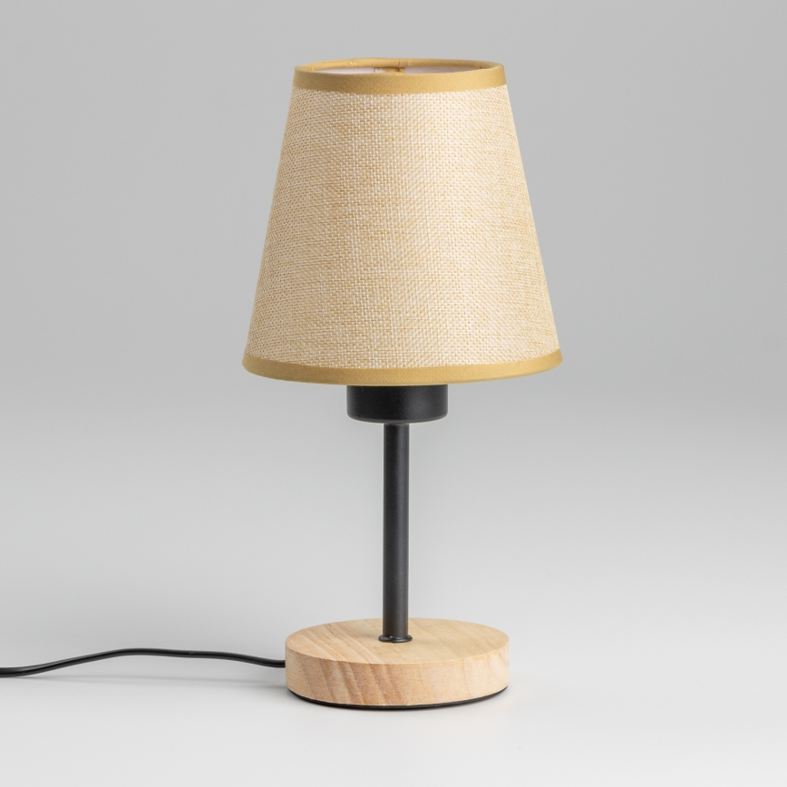 Brilagi - Bordlampe NUBILA WOOD 1xE27/25W/230V eg/lysebrun