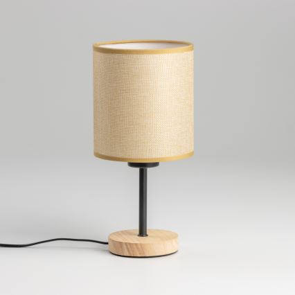 Brilagi - Bordlampe NUBILA WOOD 1xE27/25W/230V eg/lysebrun