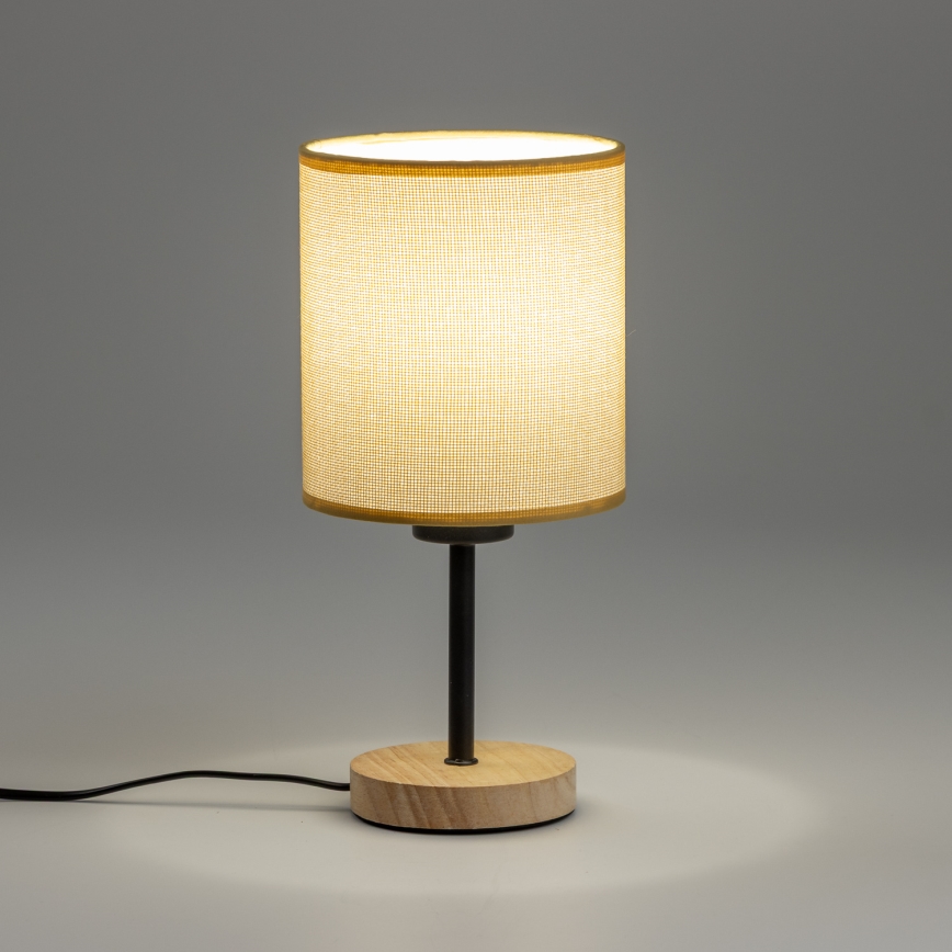 Brilagi - Bordlampe NUBILA WOOD 1xE27/25W/230V eg/lysebrun
