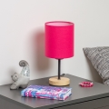 Brilagi - Bordlampe NUBILA WOOD 1xE27/25W/230V eg/lyserød