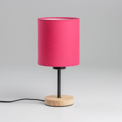 Brilagi - Bordlampe NUBILA WOOD 1xE27/25W/230V eg/lyserød