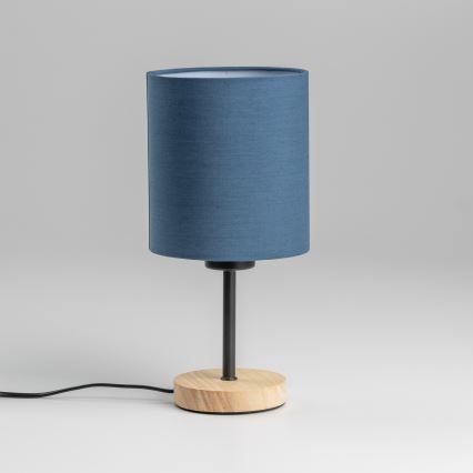 Brilagi - Bordlampe NUBILA WOOD 1xE27/25W/230V eg/mørkeblå