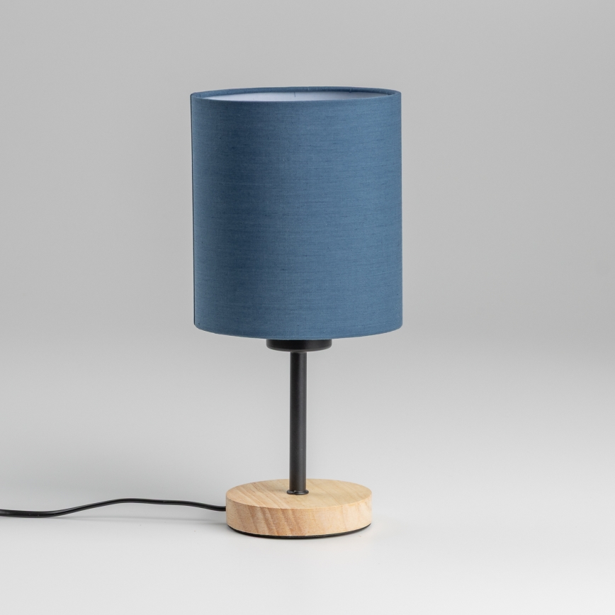 Brilagi - Bordlampe NUBILA WOOD 1xE27/25W/230V eg/mørkeblå