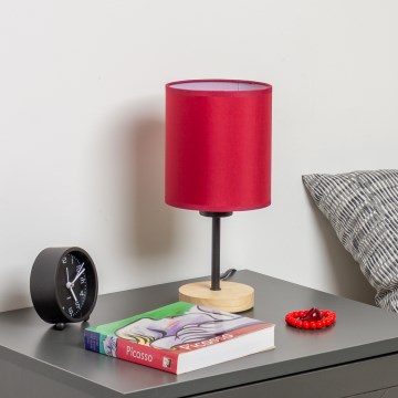 Brilagi - Bordlampe NUBILA WOOD 1xE27/25W/230V eg/pompejansk rød