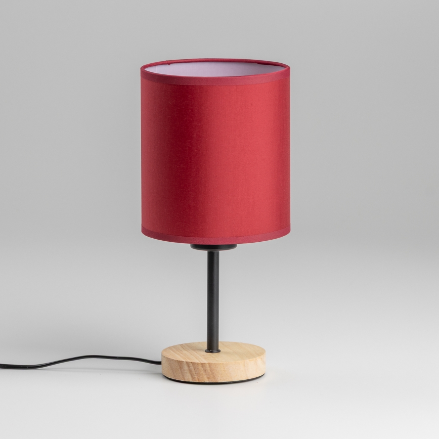 Brilagi - Bordlampe NUBILA WOOD 1xE27/25W/230V eg/pompejansk rød