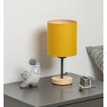 Brilagi - Bordlampe NUBILA WOOD 1xE27/25W/230V eg/sort/gul