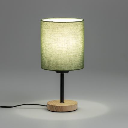 Brilagi - Bordlampe NUBILA WOOD 1xE27/25W/230V eg/sort