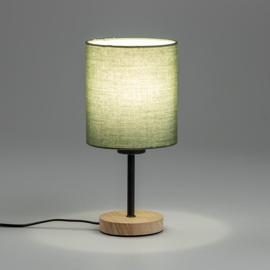 Brilagi - Bordlampe NUBILA WOOD 1xE27/25W/230V eg/sort