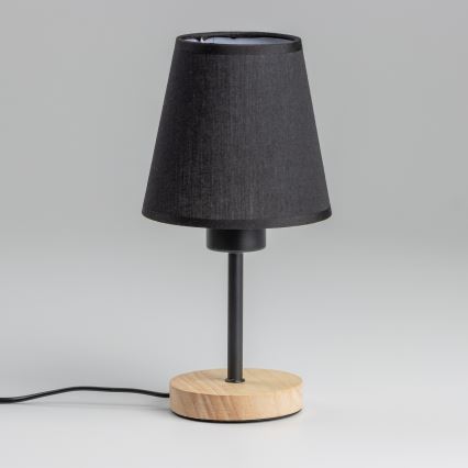 Brilagi - Bordlampe NUBILA WOOD 1xE27/25W/230V eg/sort