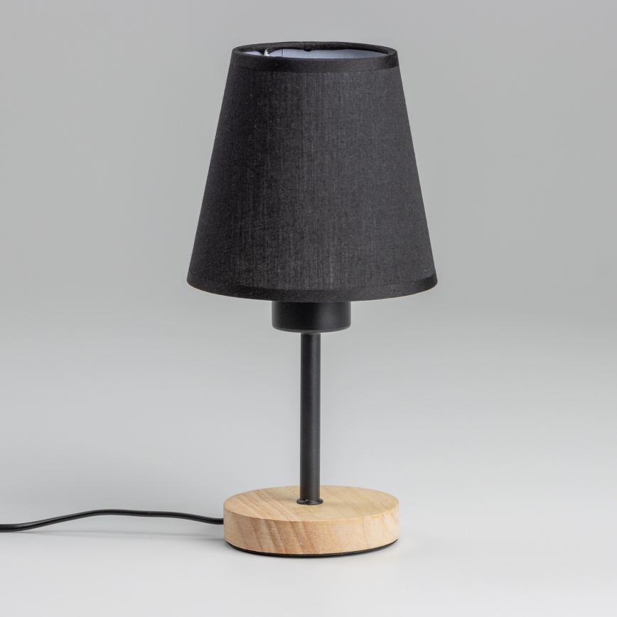 Brilagi - Bordlampe NUBILA WOOD 1xE27/25W/230V eg/sort