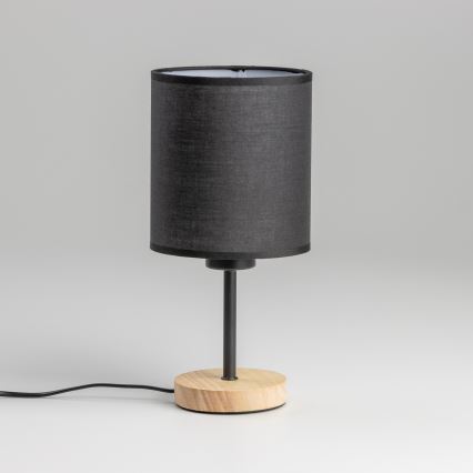 Brilagi - Bordlampe NUBILA WOOD 1xE27/25W/230V eg/sort