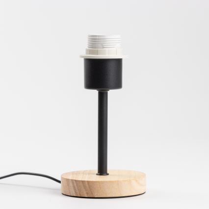 Brilagi - Bordlampe NUBILA WOOD 1xE27/25W/230V eg/sort/lysegrå