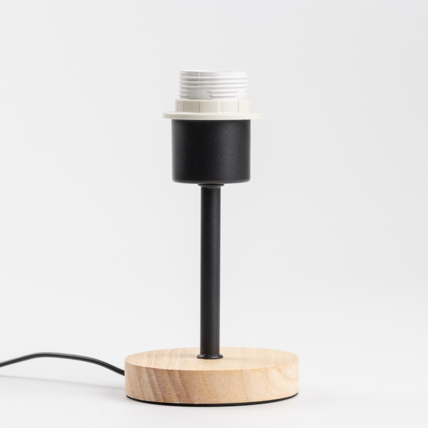 Brilagi - Bordlampe NUBILA WOOD 1xE27/25W/230V eg/sort/lysegrå