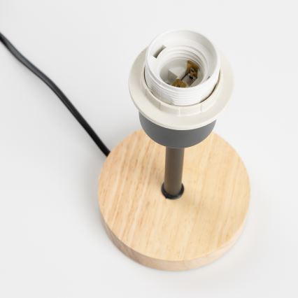 Brilagi - Bordlampe NUBILA WOOD 1xE27/25W/230V eg/sort/lysegrå