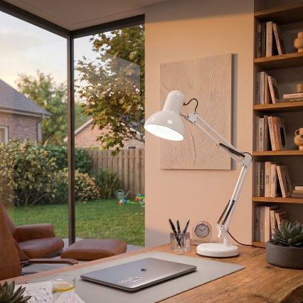 Brilagi - Bordlampe ROMERO 1xE27/60W/230V hvid