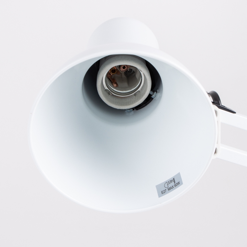 Brilagi - Bordlampe ROMERO 1xE27/60W/230V hvid