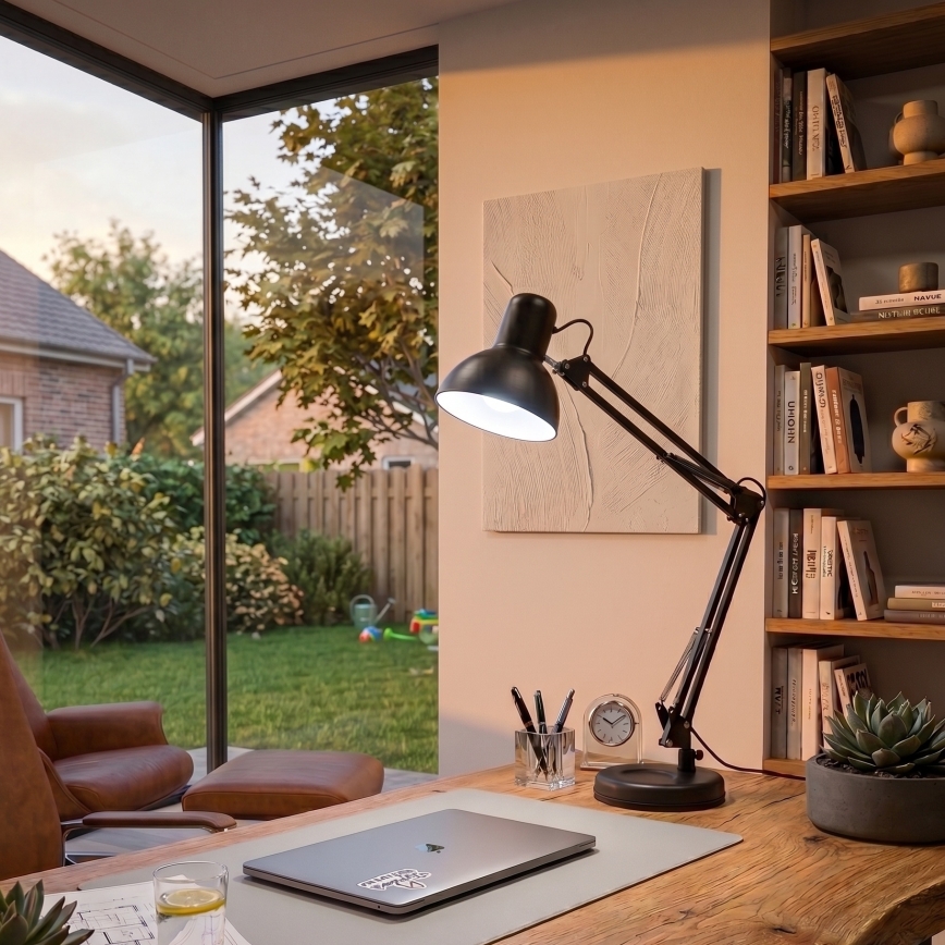 Brilagi - Bordlampe ROMERO 1xE27/60W/230V sort