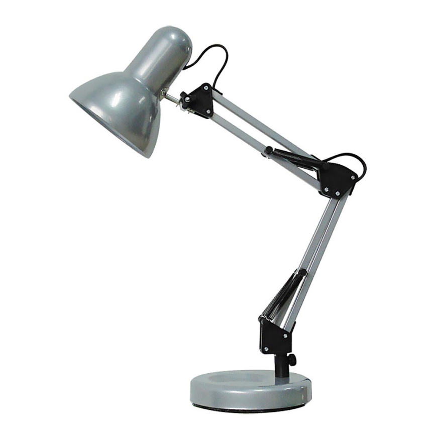 Brilagi - Bordlampe ROMERO 1xE27/60W/230V sølvfarvet