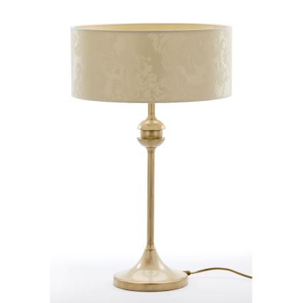 Brilagi - Bordlampe SAPHIRE 1xE27/15W/230V cremefarvet/guld/patina