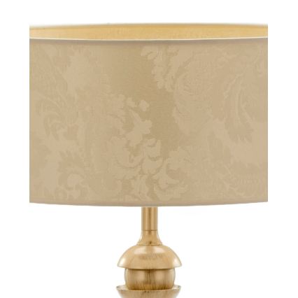 Brilagi - Bordlampe SAPHIRE 1xE27/15W/230V cremefarvet/guld/patina