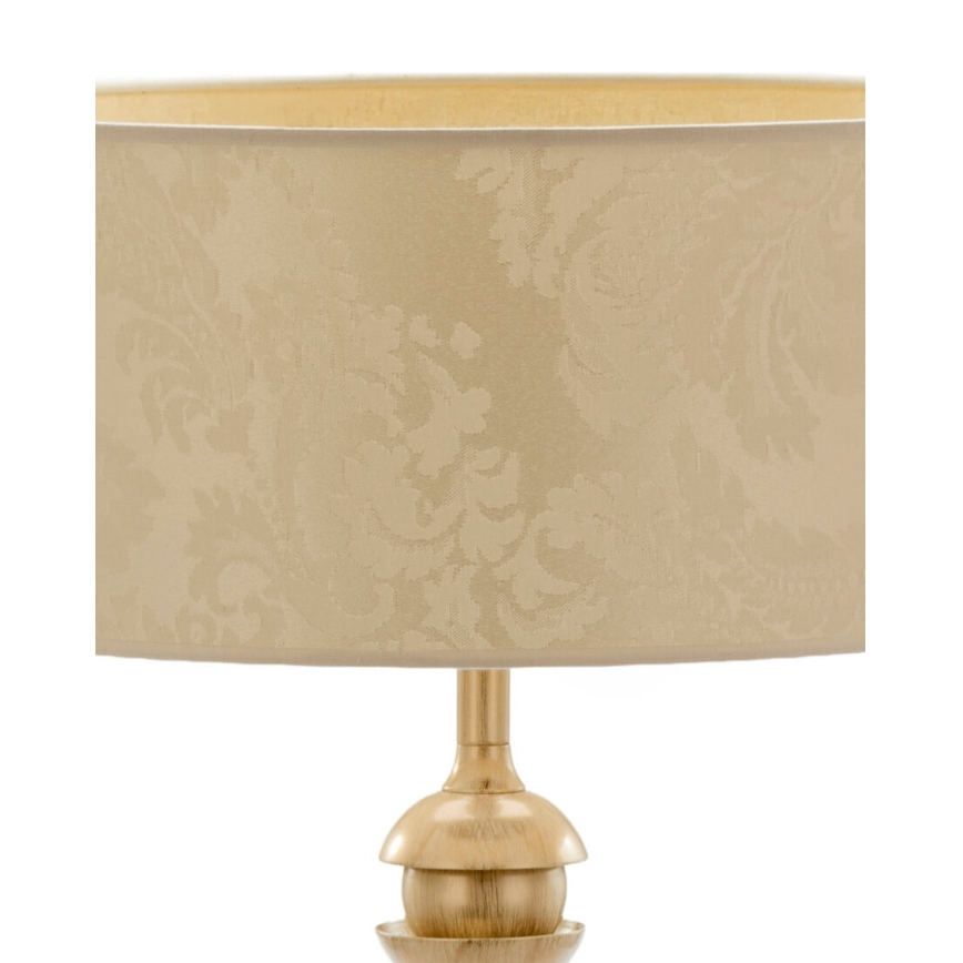 Brilagi - Bordlampe SAPHIRE 1xE27/15W/230V cremefarvet/guld/patina
