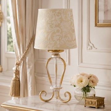 Brilagi - Bordlampe SONIA 1xE27/15W/230V cremefarvet/patina