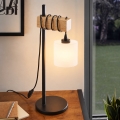 BRILAGI - Bordlampe WOOD GLASS 1xE27/40W/230V brun/sort/hvid