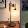 BRILAGI - Bordlampe WOOD GLASS 1xE27/40W/230V brun/sort/hvid