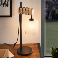 BRILAGI - Bordlampe WOOD GLASS 1xE27/40W/230V brun/sort/hvid