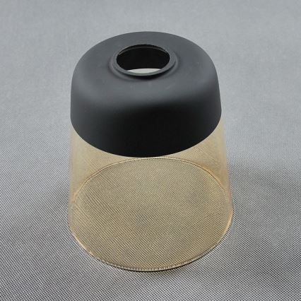 BRILAGI - Bordlampe WOOD GLASS 1xE27/40W/230V brun/sort/røget beige
