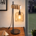 BRILAGI - Bordlampe WOOD GLASS 1xE27/40W/230V brun/sort/røgfarvet brun