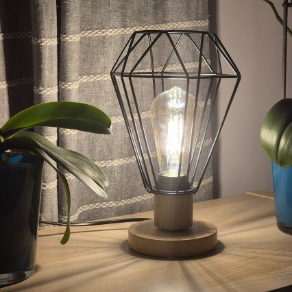 Brilagi - Bordlampe WOODY BASKET 1xE27/60W/230V eg