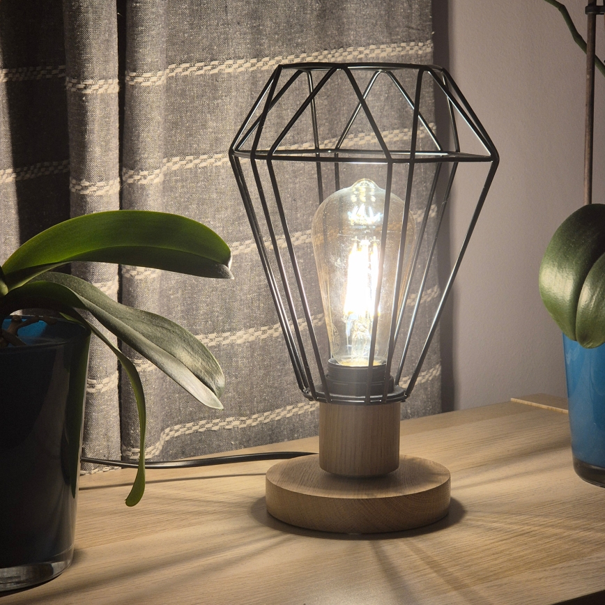 Brilagi - Bordlampe WOODY BASKET 1xE27/60W/230V eg