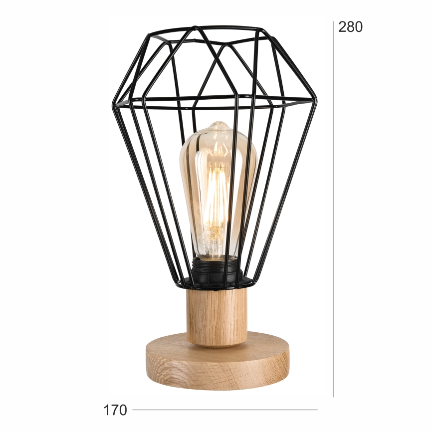Brilagi - Bordlampe WOODY BASKET 1xE27/60W/230V eg