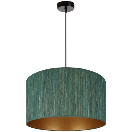 Brilagi - Loftlampe på wire BOSTON ROLLER 1xE27/15W/230V Ø 45 cm strå grøn/guld