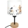 Brilagi - Børnebordlampe BOBO WOOD 1xE27/25W/230V eg/sort/hvid/med dyremotiver