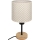 Brilagi - Børnebordlampe BOBO WOOD 1xE27/25W/230V egetræ/sort/beige/med prikker