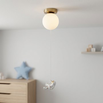 Brilagi - Børneplafond ASTRO 1xE14/15W/230V hvid